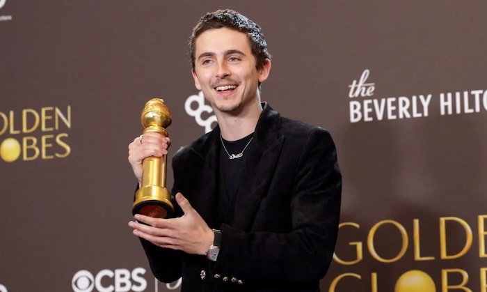 Timothée Chalamet ya lashe kyautar Mafi kyawun Jarumi A Golden Globes, Ya Fita DiCaprio Yayin Buɗe Kyauta