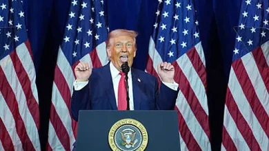 Trump hizo muecas y ruidos extraños durante su discurso