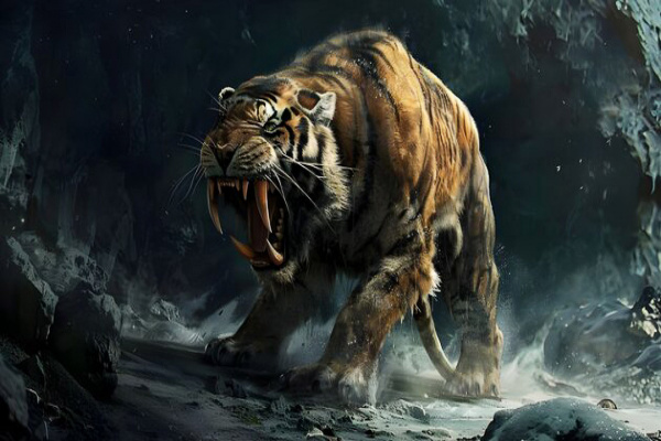 What did saber-toothed cats look like?