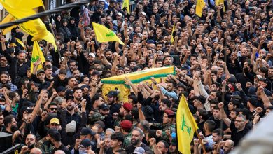 Crowds in Beirut suburbs mourn Hezbollah commander slain by Israel