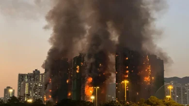 Fire engulfs Hong Kong residential blocks, killing at least four Fire engulfs Hong Kong residential blocks, killing at least four