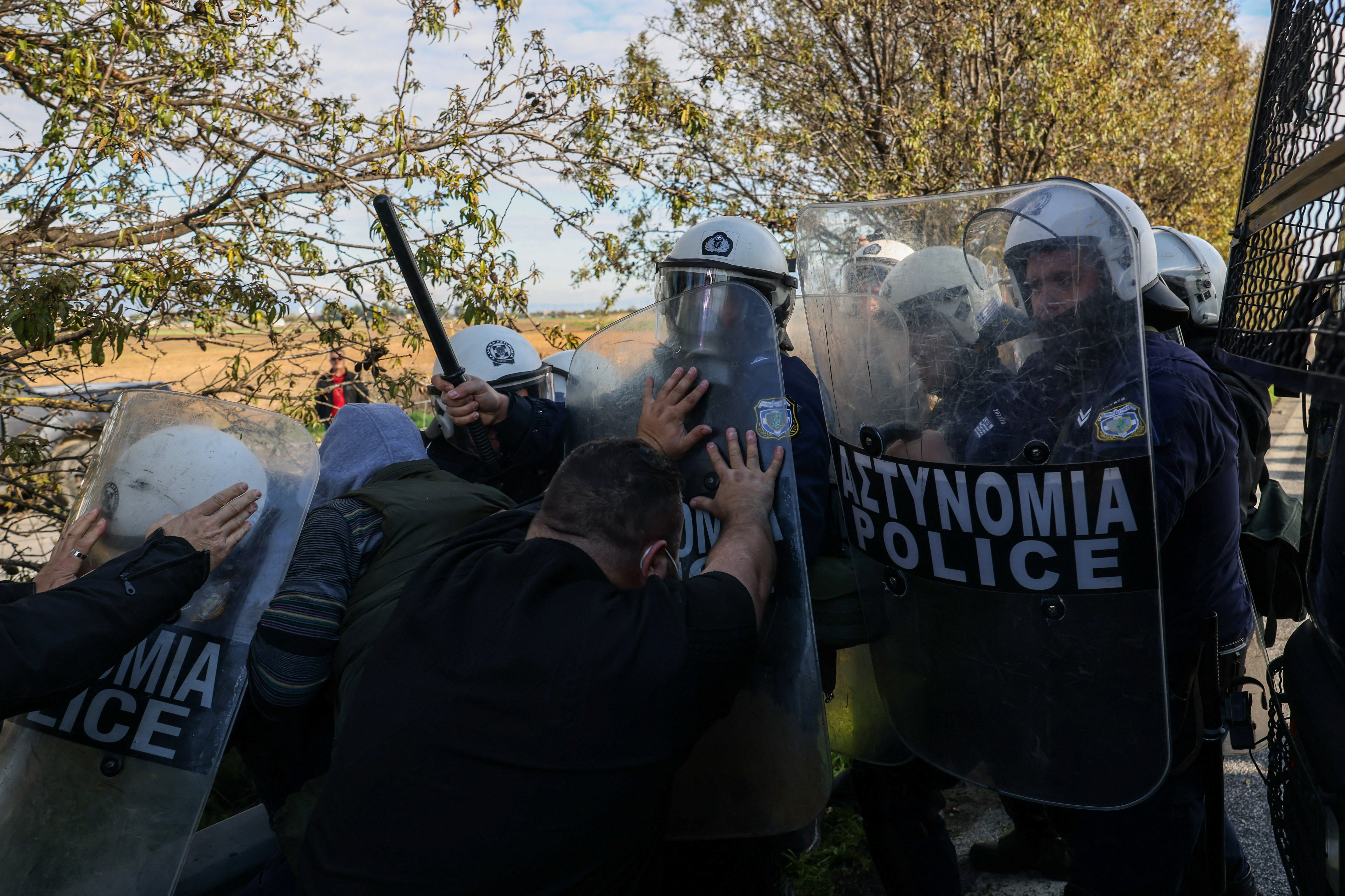 Greek farmers clash with police in protests over delayed EU farm subsidies Greek farmers clash with police in protests over delayed EU farm subsidies