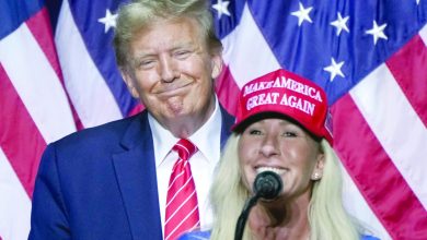 Marjorie Taylor Greene blames Trump for threats