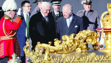 King Charles welcomes German president Steinmeier King Charles welcomes German president Steinmeier