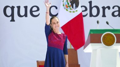 Mexico’s Sheinbaum holds huge rally following major protests