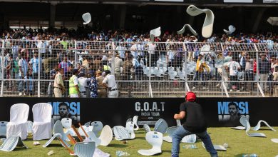 Police detain organiser of Messi visit after Indian fans rip up seats