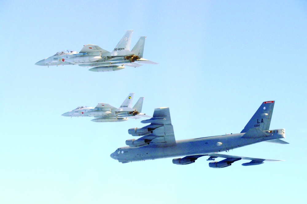 US bombers join Japanese jets in show of force