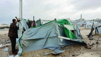 Gaza’s struggle to hold ground in torrential rain