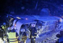 National handball team’s bus topples in Estonia National handball team’s bus topples in Estonia