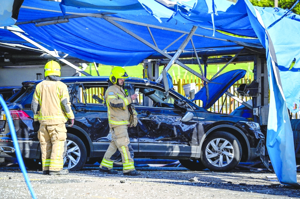 Aftermath of an Iranian missile strike, in central Israel. — Reuters