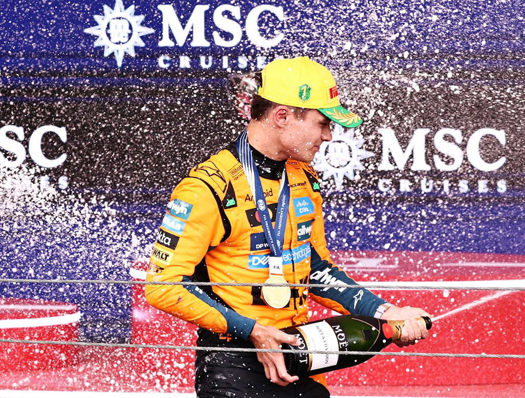 Norris in the zone and not bothered by booing, says Brown 