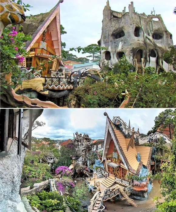 A holiday at Crazy House Dalat is a journey into a fantasy world (Vietnam).