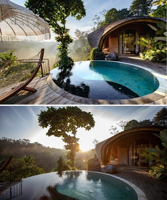 Infinity pool on one of the terraces of Belalu Dome Villa. Infinity pool on one of the terraces of Belalu Dome Villa.