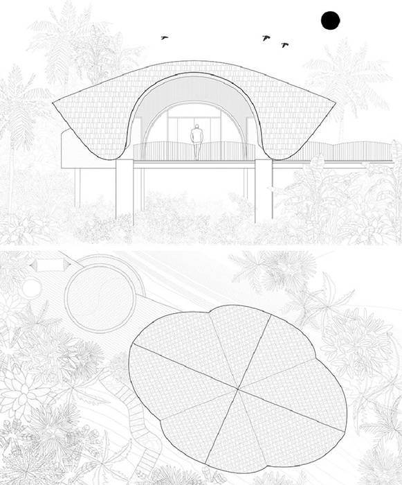 The futuristic forms of Belalu Dome Villa. The futuristic forms of Belalu Dome Villa.