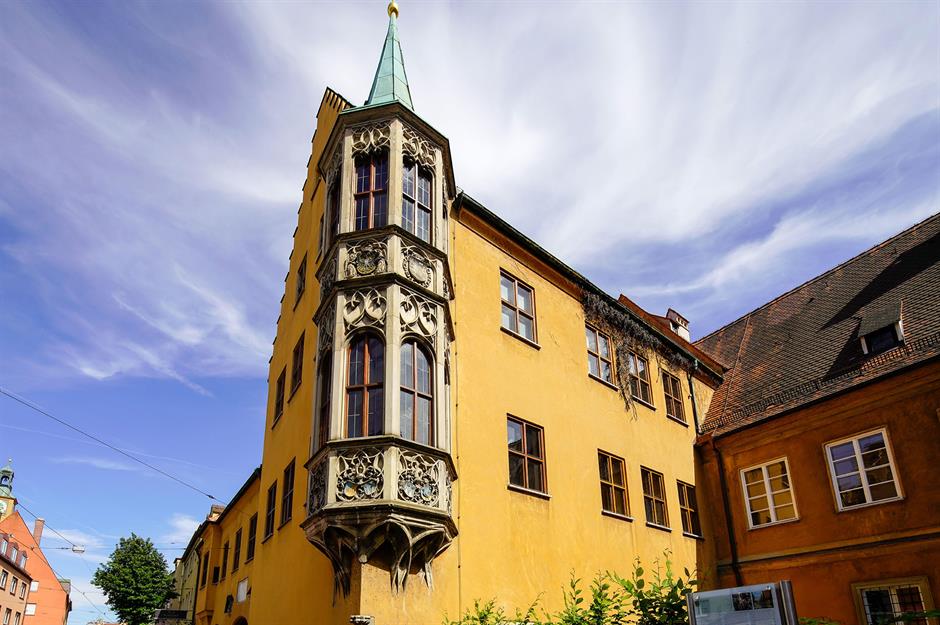The building of the Elder Council in Fuggerei. The building of the Elder Council in Fuggerei.